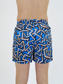 Kids Blue Abstract Swim Shorts