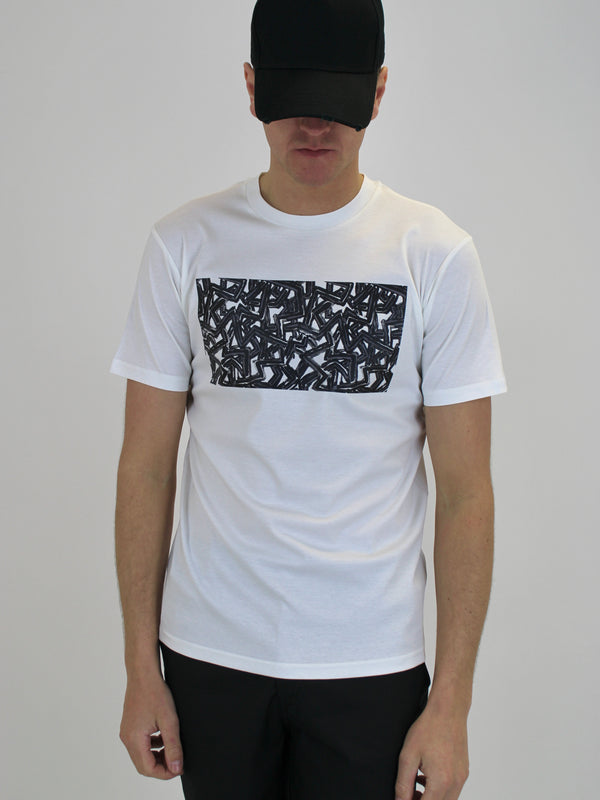 White / Black Abstract T-Shirt