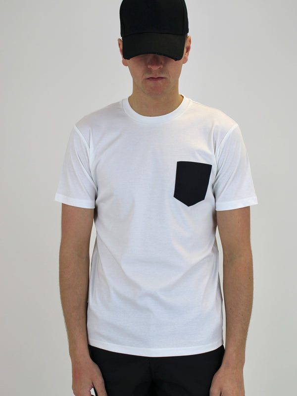 Kids White / Black WT Pocket T-Shirt