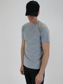 230 Marl Grey Plain Lightweight Premium T-Shirt