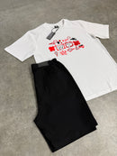 Black Chino / White Red Metaphor T-Shirt Set