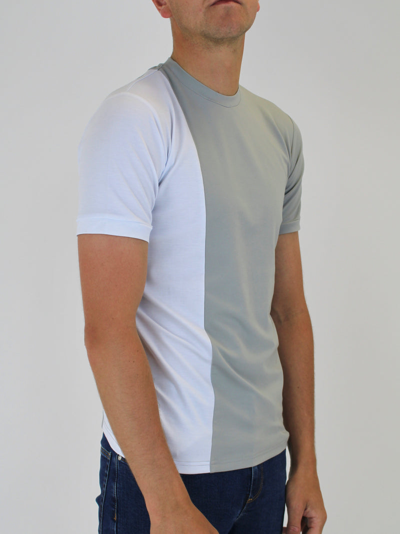 Kids 150 Stone / White Offset T-Shirt