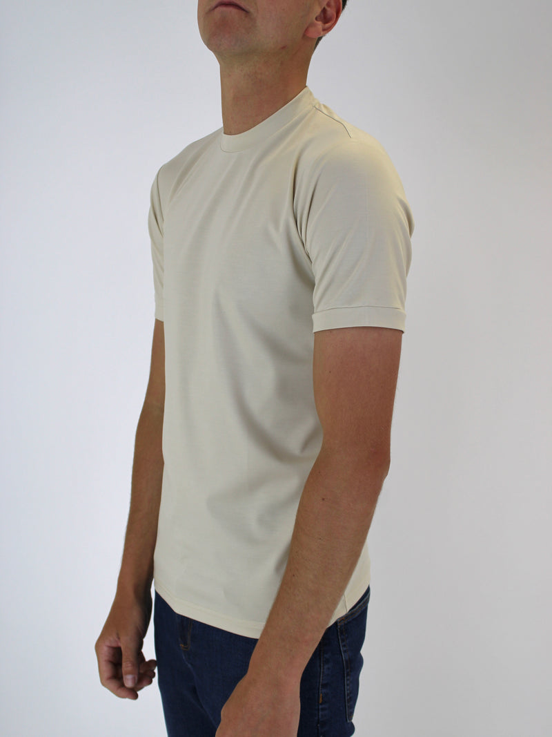 Kids 250 Light Beige Plain Lightweight T-Shirt