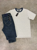 Blue 440 Striped T-Shirt / Navy 902 Denim Set
