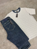 Blue 440 Striped T-Shirt / Navy 902 Denim Set