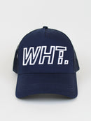 Navy WHT Trucker Cap