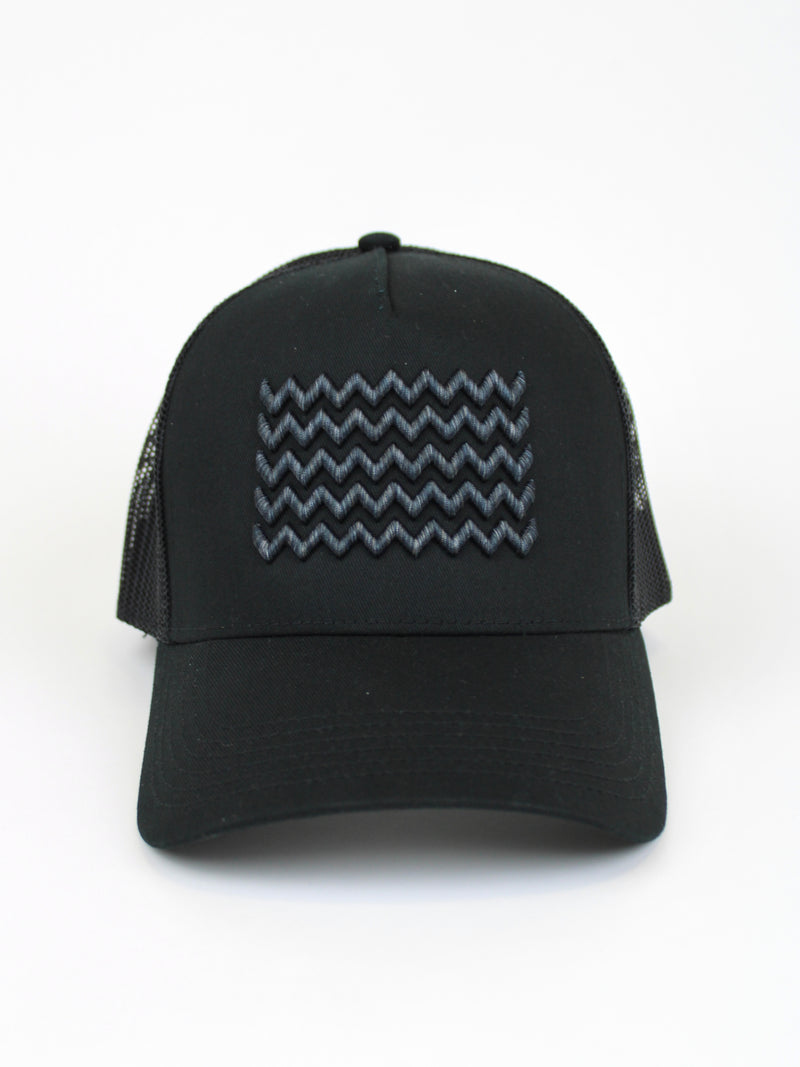 Black ZigZag Trucker Cap