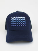 Navy ZigZag Trucker Cap