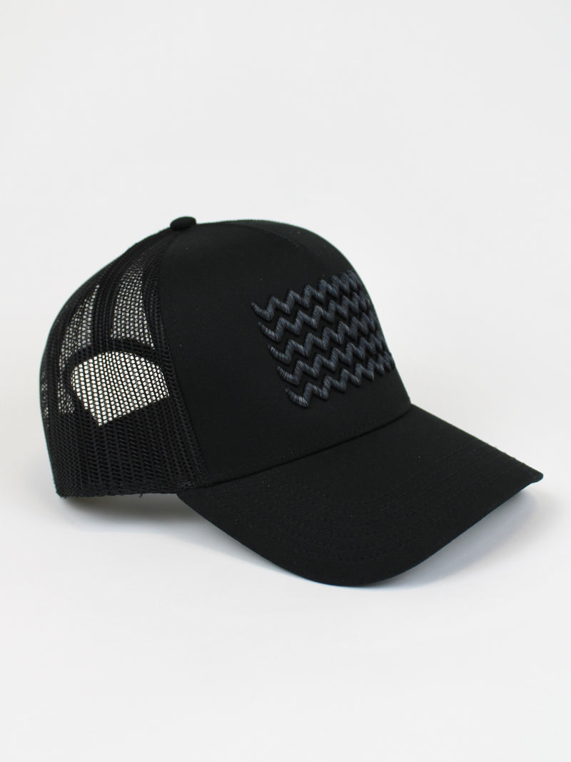 Black ZigZag Trucker Cap