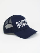 Navy WHT Trucker Cap