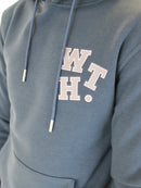 Kids Prussian Blue WHT Block Hoodie