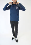 Kids Prussian Blue WHT Block Hoodie