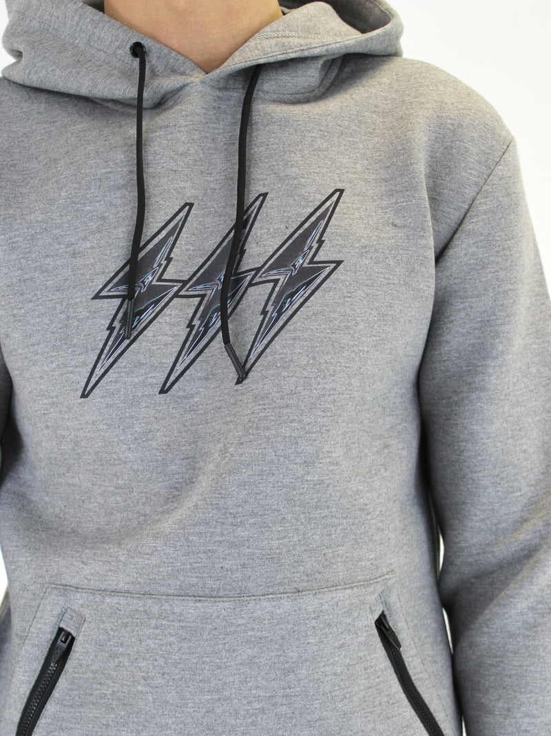 Kids Light Grey Onyx Triple Bolt (Softshell) Hoodie