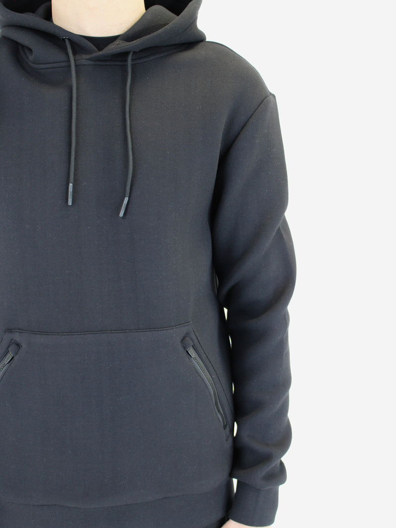 Black Plain Softshell Hoodie
