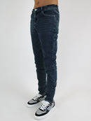 Navy 510 Textured T-Shirt / Navy 902 Denim Set