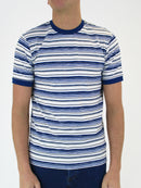 340 Navy Striped Premium T-Shirt