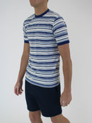 340 Navy Striped Premium T-Shirt