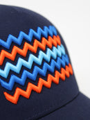 Navy / Orange ZigZag Trucker Cap