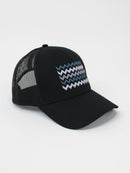 Black / Grey ZigZag Trucker Cap