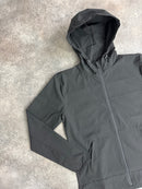 Black Plain Linear Tracksuit