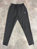 Black Plain Linear Tracksuit