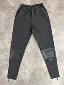 Black Plain Linear Tracksuit