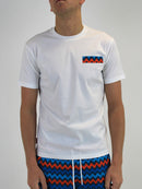 White / Orange Zigzag T-Shirt