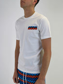 White / Orange Zigzag T-Shirt