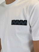 White / Grey Zigzag T-Shirt