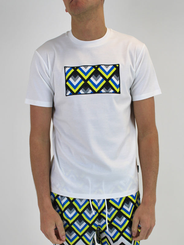 Kids White / Neon West Coast Panel T-Shirt