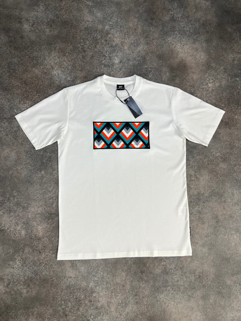 White / Orange West Coast Panel T-Shirt