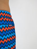 Orange / Blue Zigzag Swim Shorts