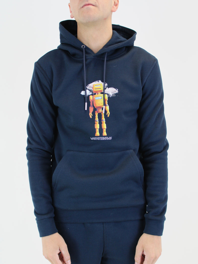 Kids Navy Robotic Hoodie