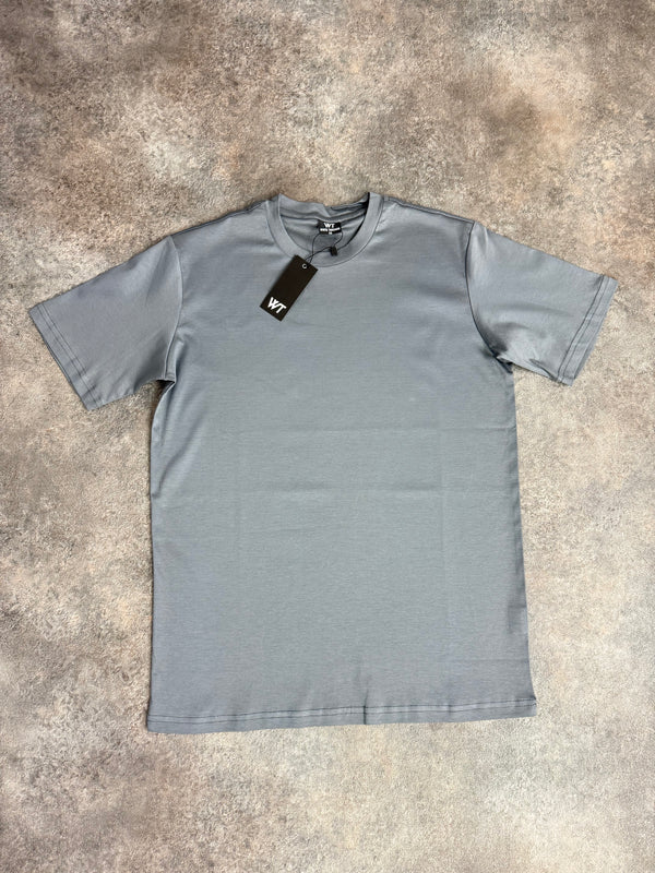 Kids Steel Grey Plain T-Shirt