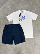 Navy Cargo / White Triple Bolt Set