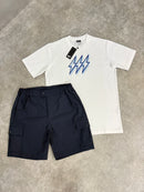Navy Cargo / White Triple Bolt Set