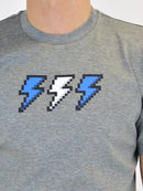 Marl Grey Pixel Bolt T-Shirt