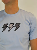 Sky Blue Pixel Bolt T-Shirt
