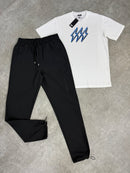 Black Versatile Pants / White Bolt Set
