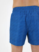 Blue WT Pattern Swim Shorts