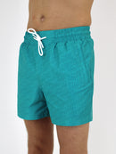 Teal WT Pattern Swim Shorts