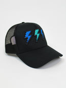 Black Pixel Bolt Trucker