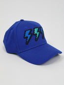 Royal Blue Pixel Bolt Cap