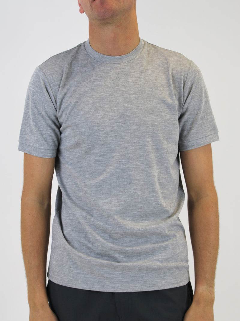 Kids 230 Marl Grey Plain Lightweight Premium T-Shirt