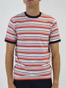 350 Dark Orange / Navy Striped Premium T-Shirt