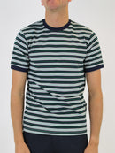 360 Navy / Green Striped Premium T-Shirt