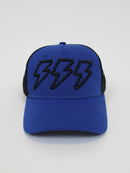 Royal Blue Pixel Bolt Trucker