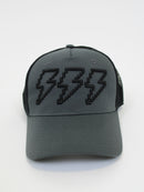 Grey Pixel Bolt Trucker