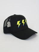 Black / Neon Pixel Bolt Trucker