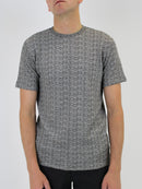 520 Dark Grey Textured Plain T-Shirt